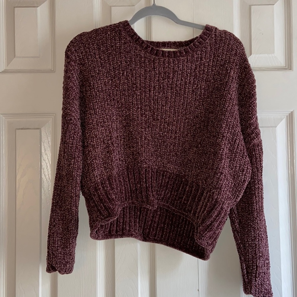 Altar’d State Chenille Purple Sweater